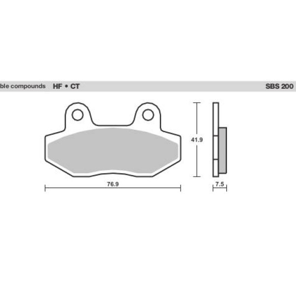 SBS Brake Pads  200 Series