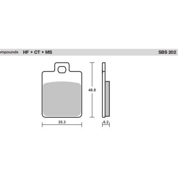 SBS Brake Pads  202 Series