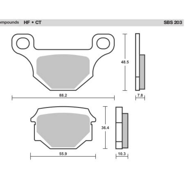 SBS Brake Pads  203 Series