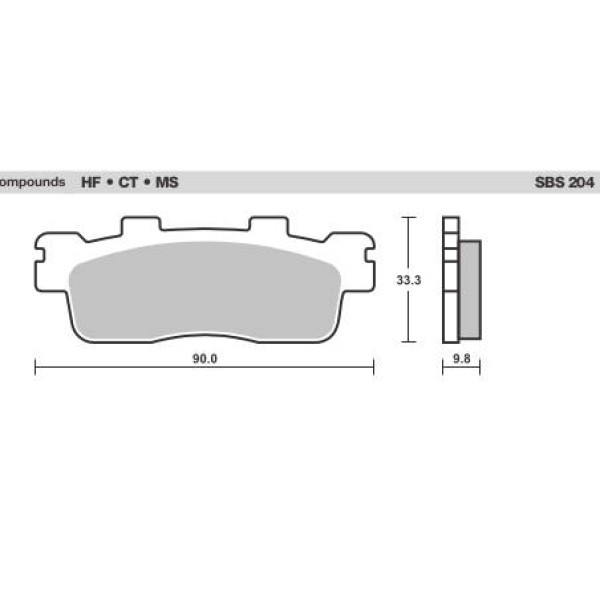 SBS Brake Pads  204 Series