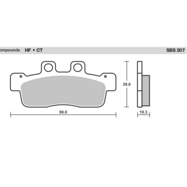 SBS Brake Pads  207 Series