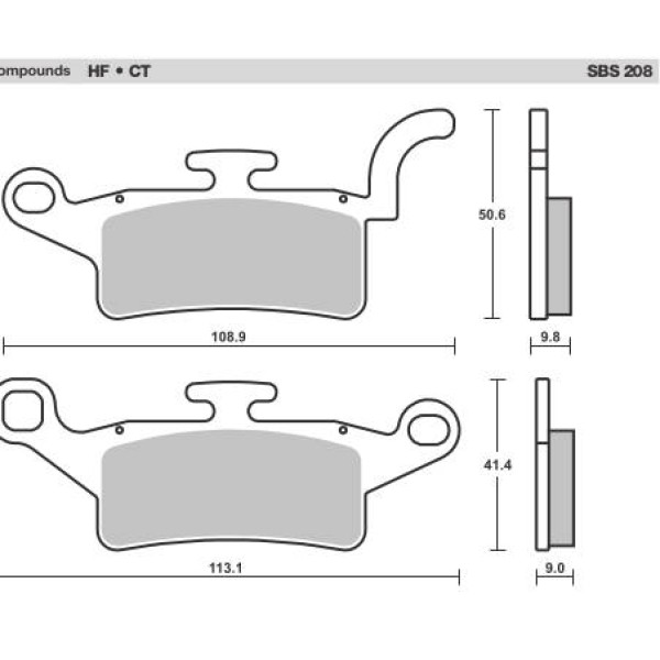 SBS Brake Pads  208 Series