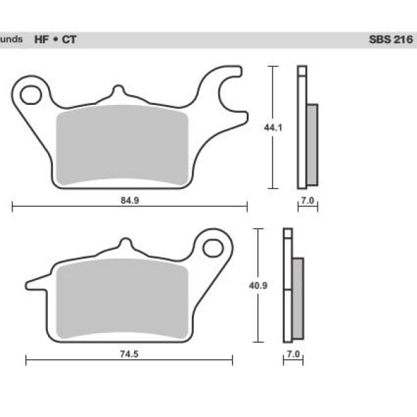 SBS Brake Pads  216 Series