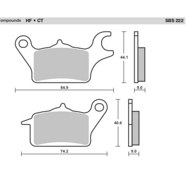 SBS Brake Pads  222 Series