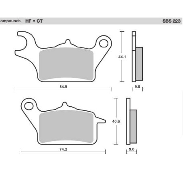 SBS Brake Pads  223 Series