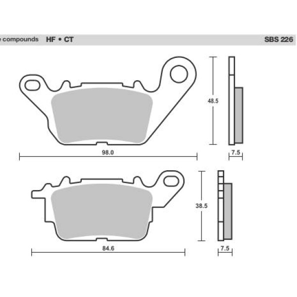 SBS Brake Pads  226 Series