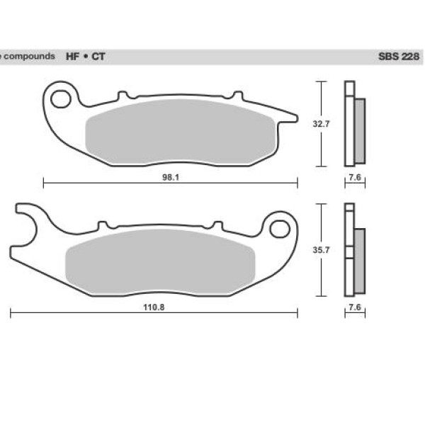 SBS Brake Pads  228 Series