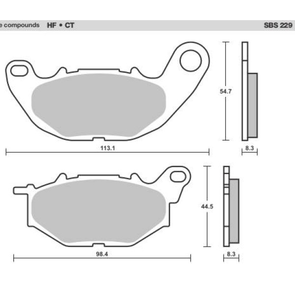 SBS Brake Pads  229 Series