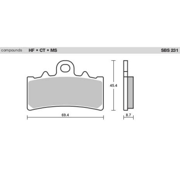 SBS Brake Pads  231 Series