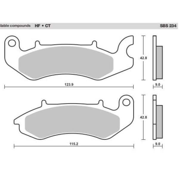 SBS Brake Pads  234 Series