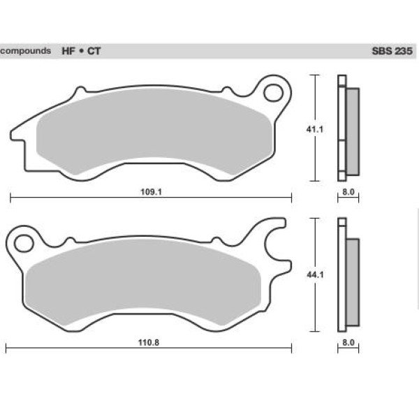 SBS Brake Pads  235 Series