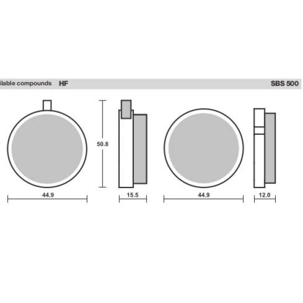 SBS Brake Pads  500 Series