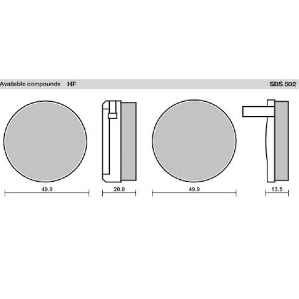 SBS Brake Pads  502 Series