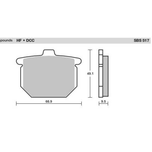 SBS Brake Pads  517 Series