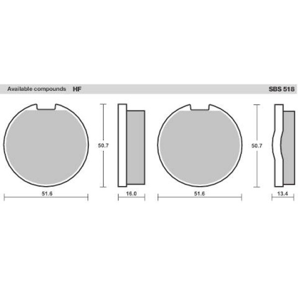 SBS Brake Pads  518 Series