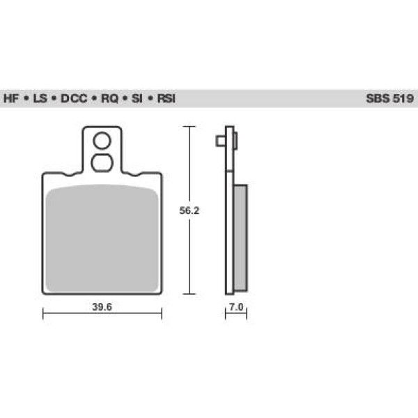 SBS Brake Pads  519 Series