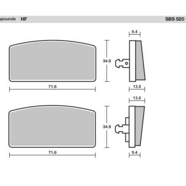 SBS Brake Pads  520 Series