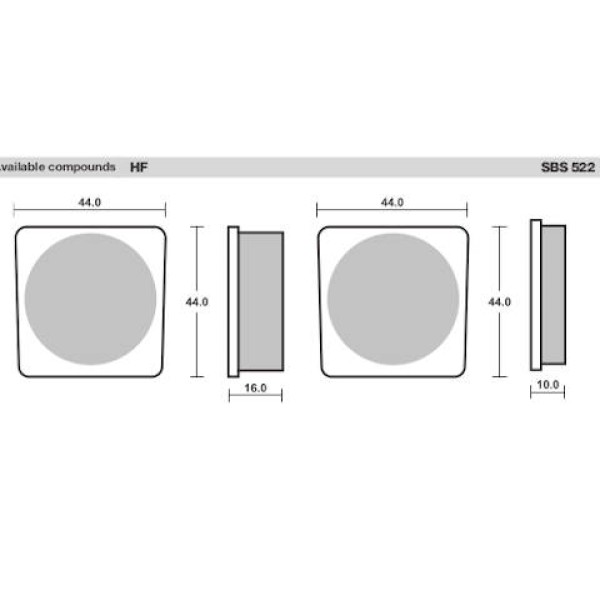 SBS Brake Pads  522 Series