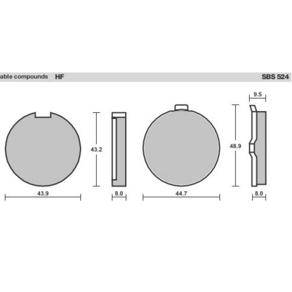 SBS Brake Pads  524 Series