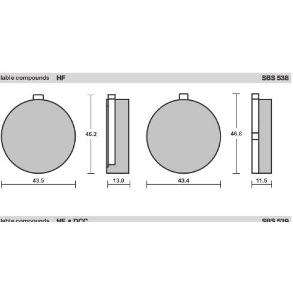 SBS Brake Pads  538 Series