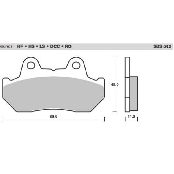 SBS Brake Pads  542 Series