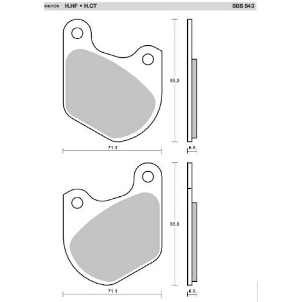 SBS Brake Pads  543 Series