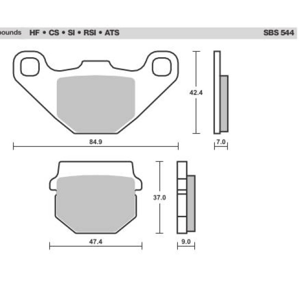 SBS Brake Pads  544 Series