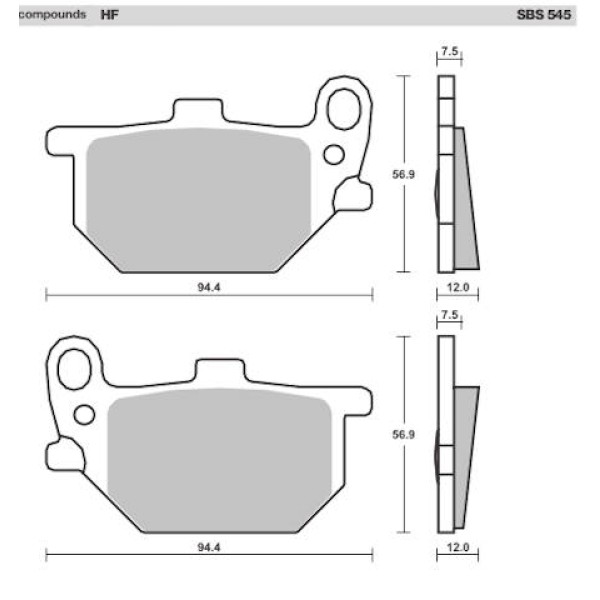 SBS Brake Pads  545 Series