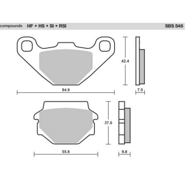 SBS Brake Pads  546 Series