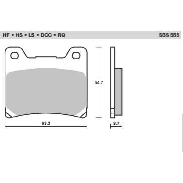 SBS Brake Pads  555 Series