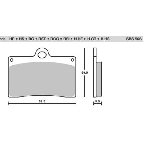 SBS Brake Pads  566 Series