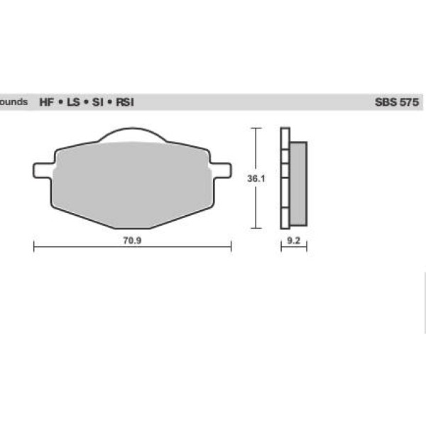 SBS Brake Pads  575 Series