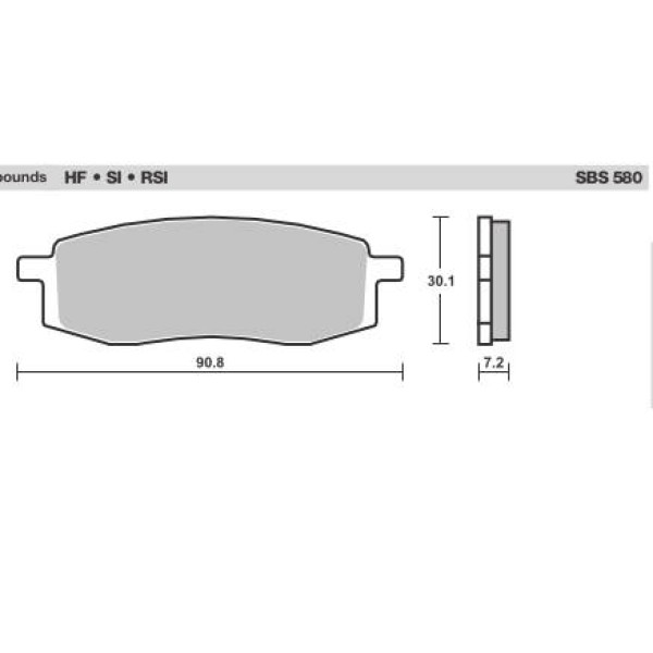 SBS Brake Pads  580 Series
