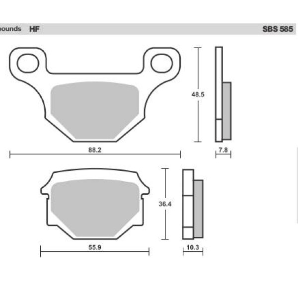 SBS Brake Pads  585 Series