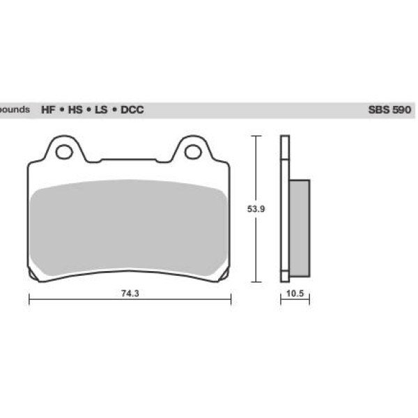 SBS Brake Pads  590 Series Front Fitment