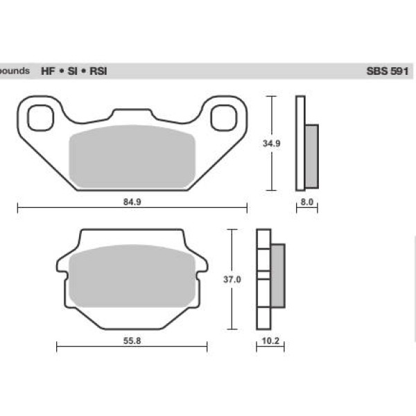 SBS Brake Pads  591 Series