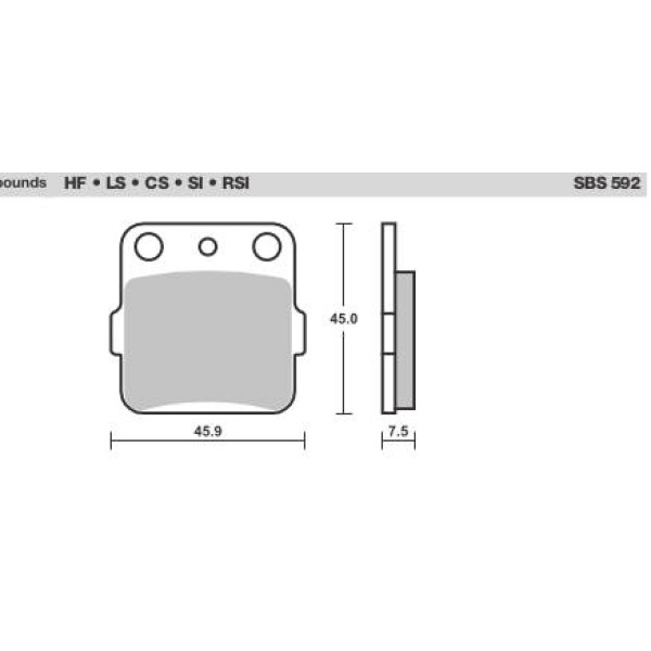 SBS Brake Pads  592 Series