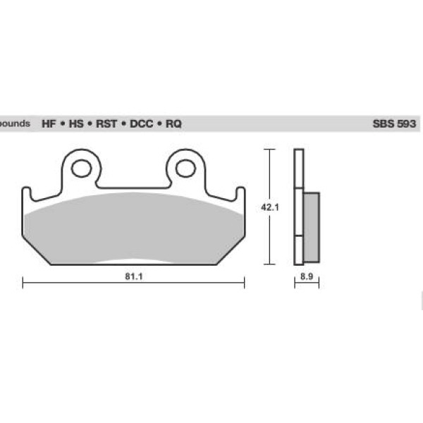 SBS Brake Pads  593 Series