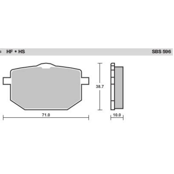 SBS Brake Pads  596 Series