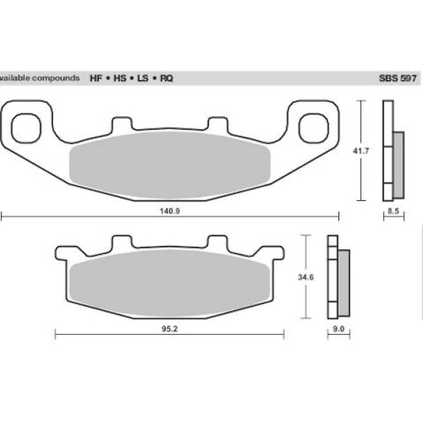 SBS Brake Pads  597 Series