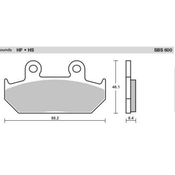 SBS Brake Pads  600 Series