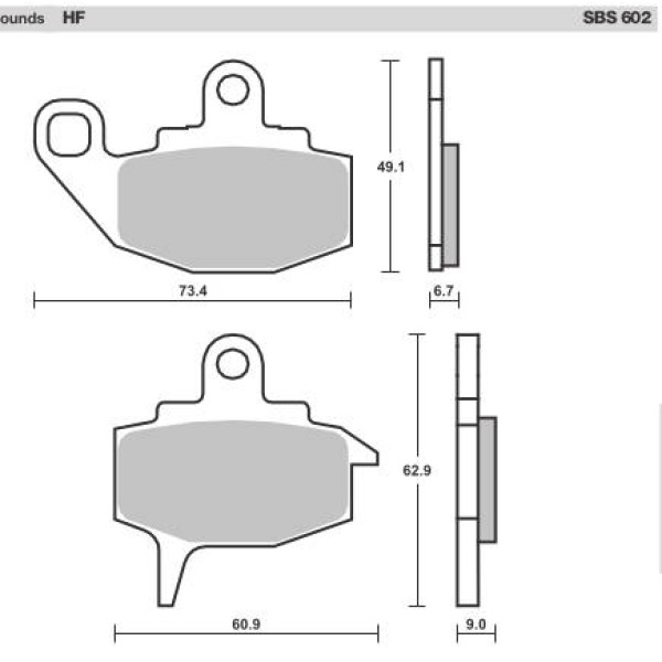 SBS Brake Pads  602 Series