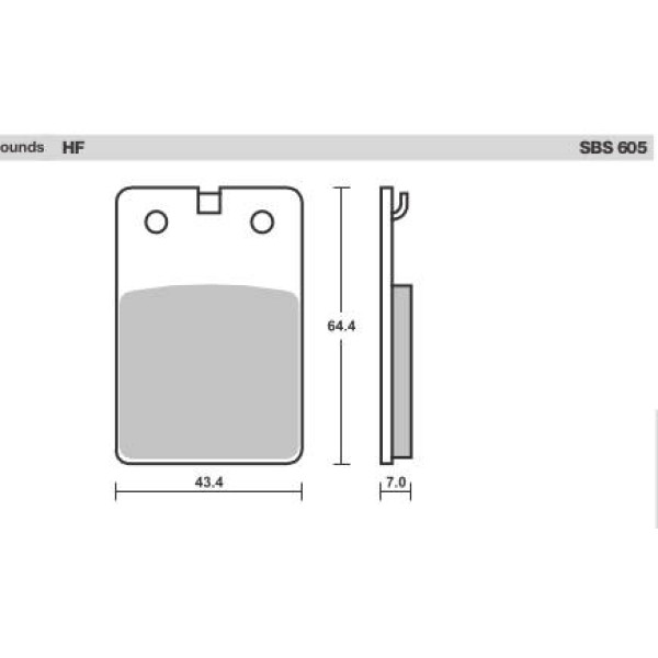 SBS Brake Pads  605 Series