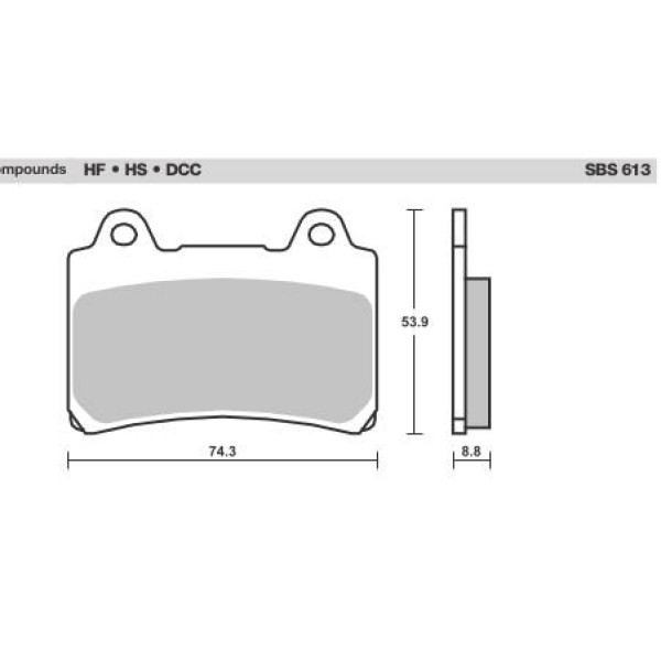SBS Brake Pads  613 Series