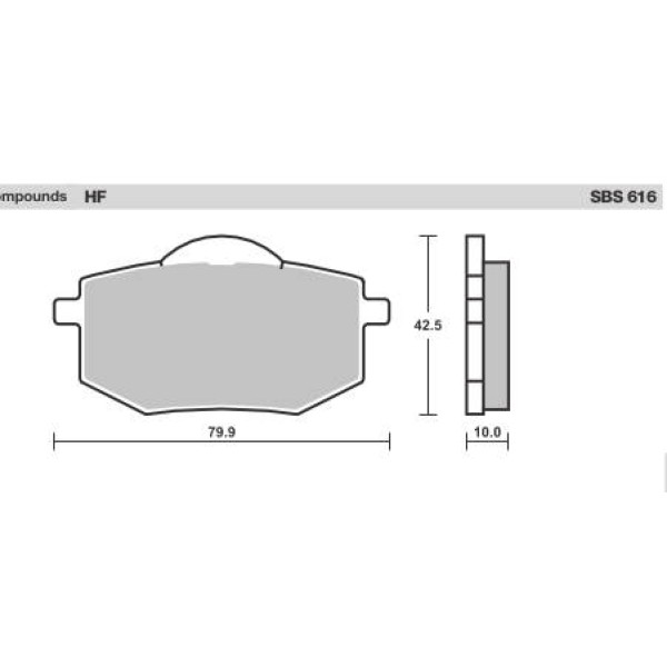 SBS Brake Pads  616 Series