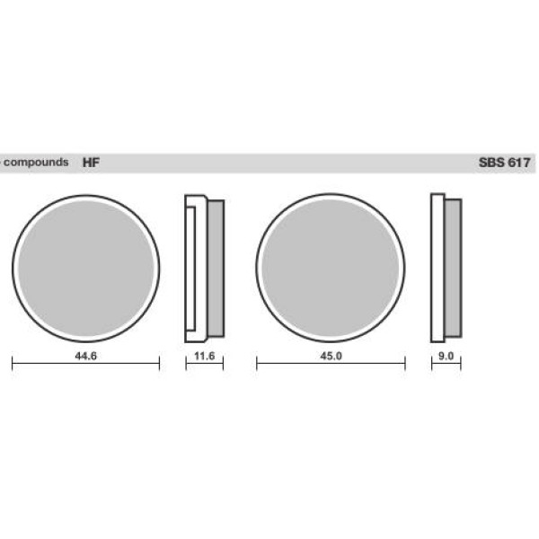 SBS Brake Pads  617 Series
