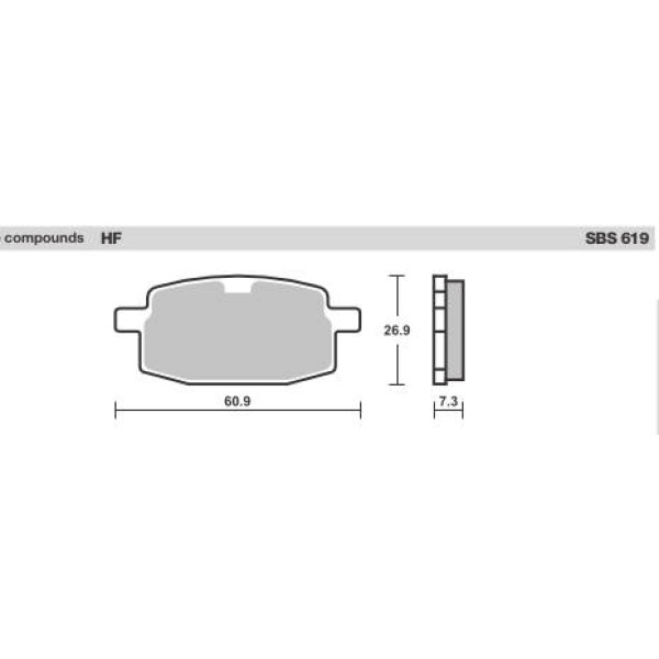 SBS Brake Pads  619 Series