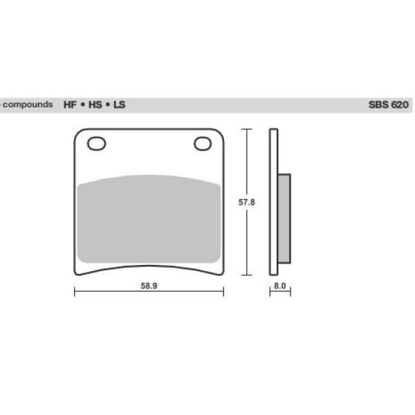 SBS Brake Pads  620 Series