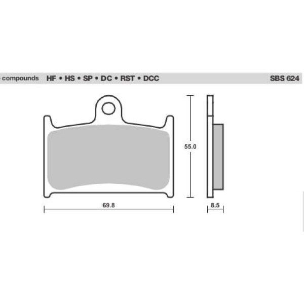 SBS Brake Pads  624 Series