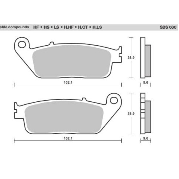 SBS Brake Pads  630 Series